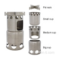 Mini BBQ Polded Titanium Camping Stove